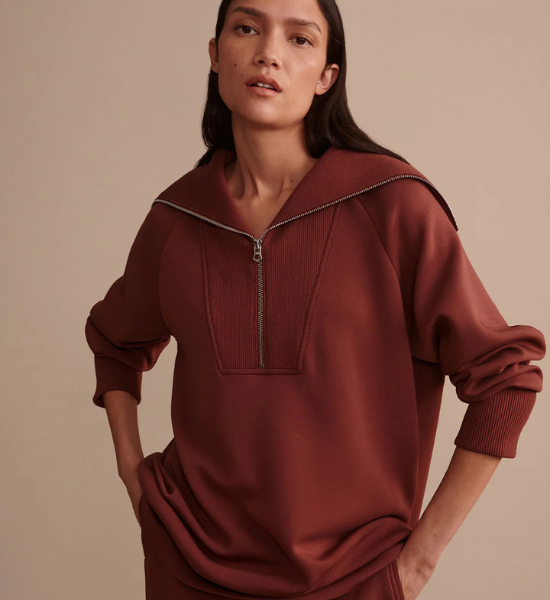 Xina Half Zip Μακρύ Πουλόβερ