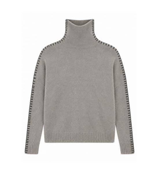 Thea Cashmere Sweater with High Neck
