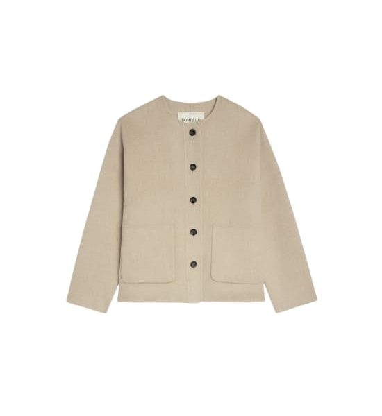 Collarless Double-Face Jacket